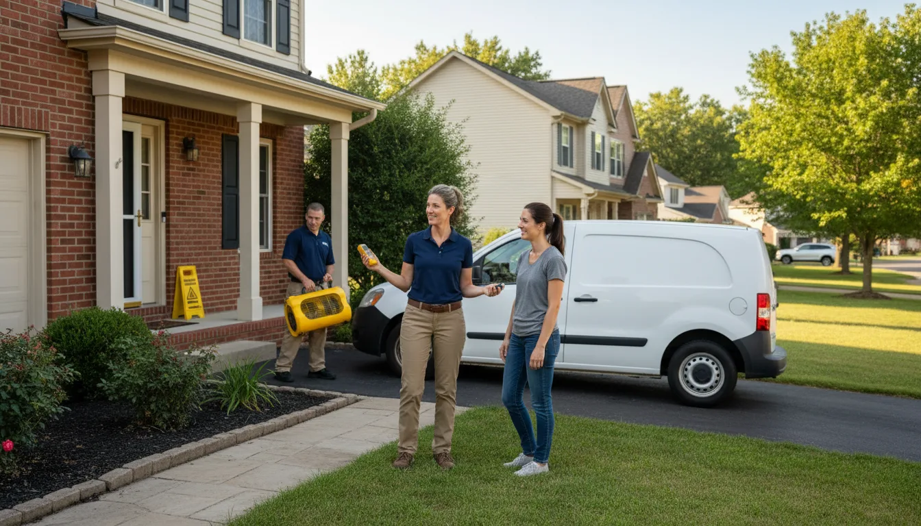 Residential water damage restoration in Lucernemines, PA